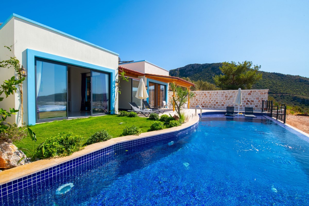 Kalkan, Yeşilköy bölgesinde, 2 odalı, Özel Havuzlu Villa