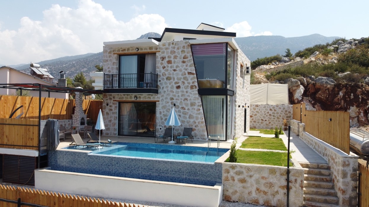 Kalkan, Akbel bölgesinde, 2 odalı, Özel Havuzlu Villa