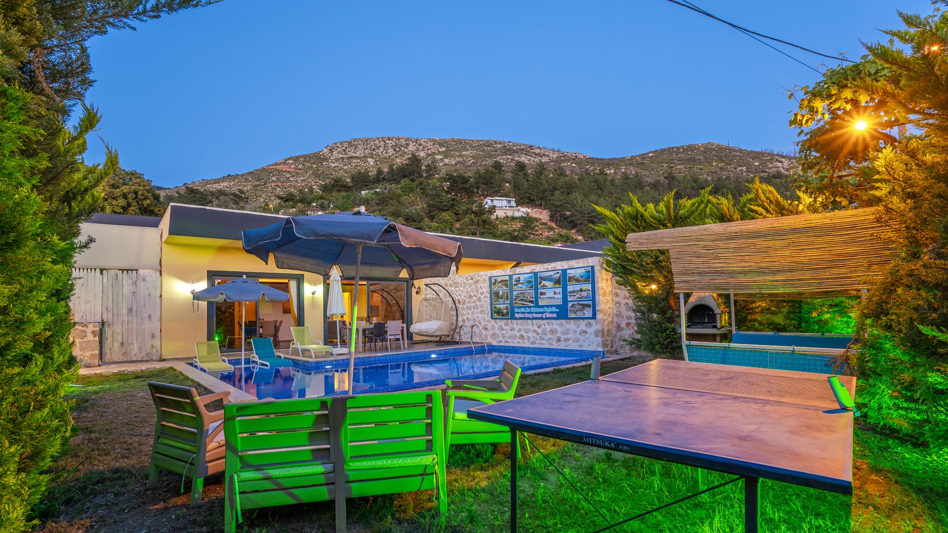 Kalkan, Üzümlü bölgesinde, 2 odalı, Özel Havuzlu Villa