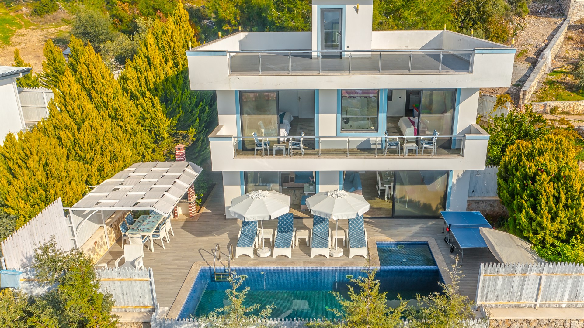 Kalkan, Üzümlü bölgesinde, 2 odalı, Özel Havuzlu Villa