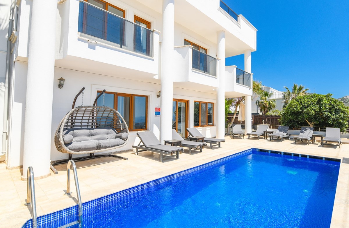 Kalkan, Kızıltaş bölgesinde, 5 odalı, Özel Havuzlu Villa