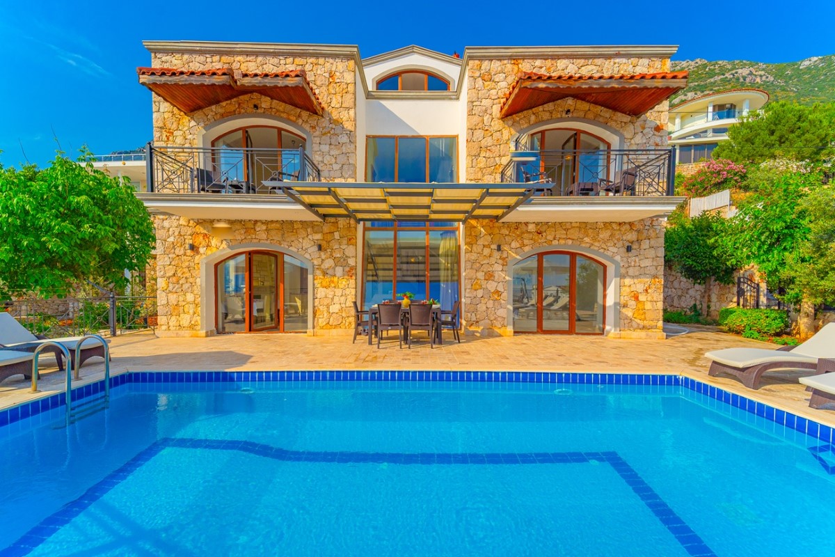 Kalkan, Merkez bölgesinde, 4 odalı, Özel Havuzlu Villa