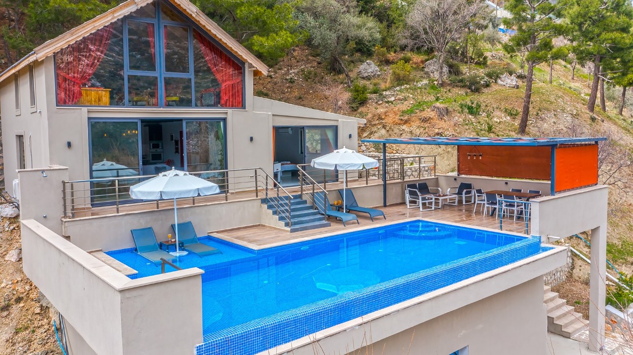 Kalkan, İslamlar bölgesinde, 2 odalı, Özel Havuzlu Villa